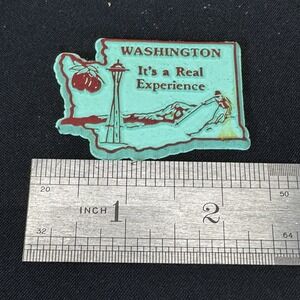 Vintage Washington It's A Real Experience Rubber Magnet State Map Collectible